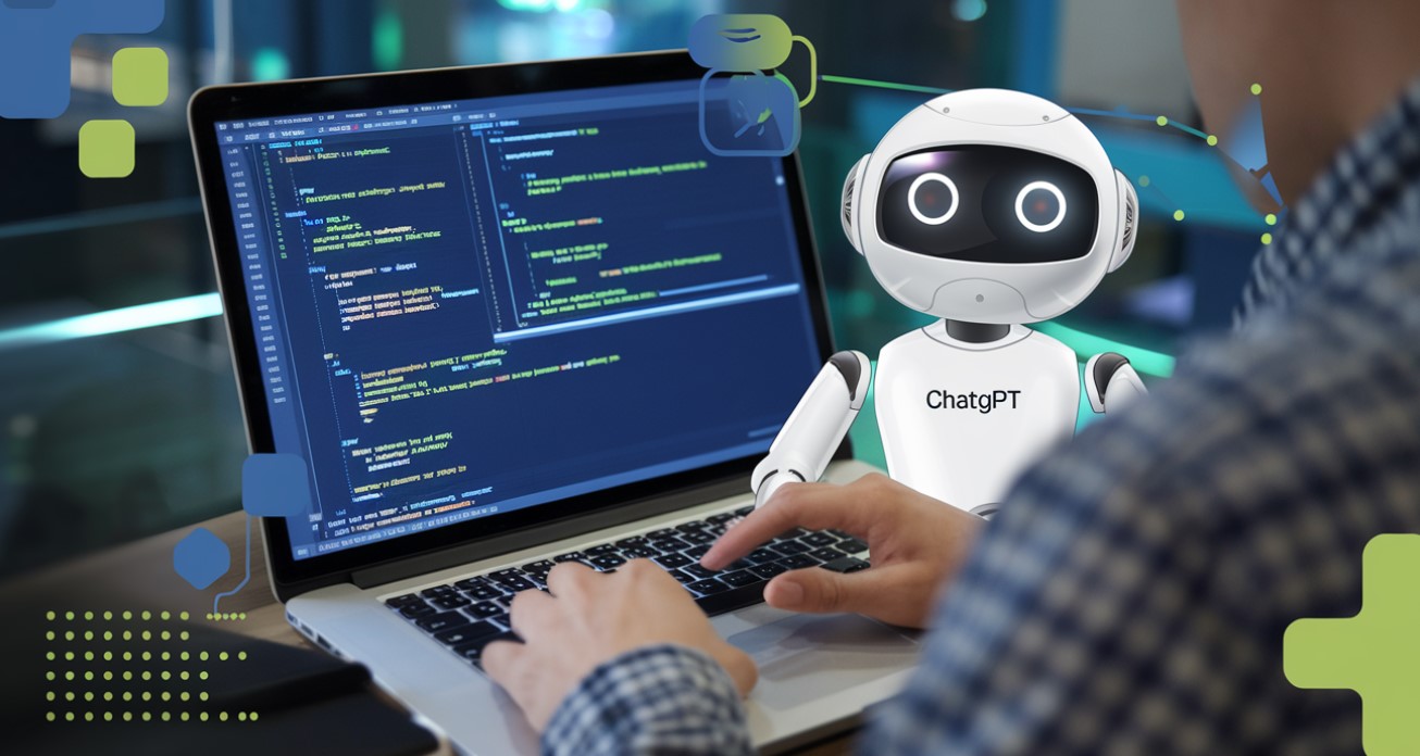 Intégrer ChatGPT avec Python :Développeur travaillant sur un projet Python avec ChatGPT, affichant une collaboration entre l'intelligence artificielle et la programmation.