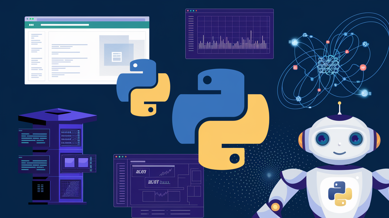 Applications de Python, langage moderne et polyvalent, en data science, IA, web et automatisation.