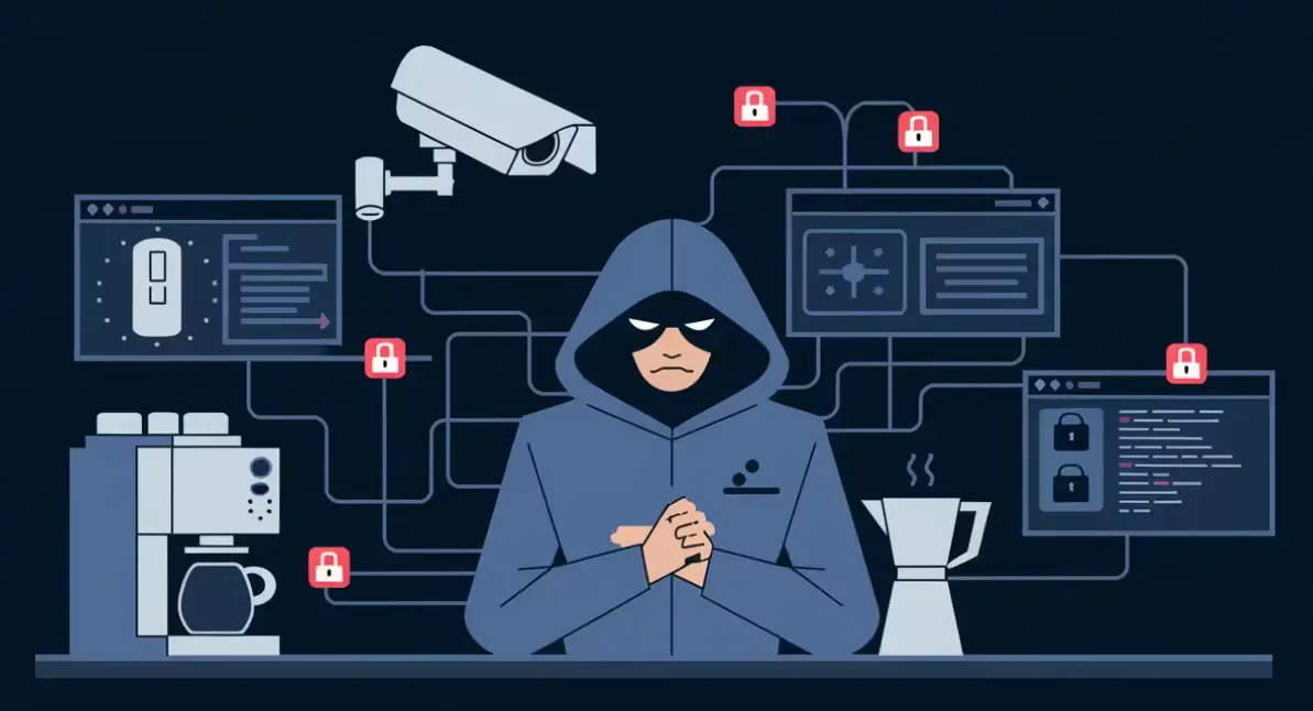 Menaces IoT : Hacker Exploitant des Appareils Connectés